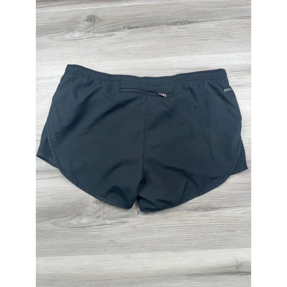 Nike Dri-FIT Womens Black Chevron Running Shorts Size XS Athletic Gym Activewear